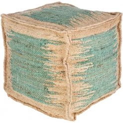 Katu Teal Accent Pouf by Artistic Weavers
