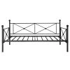 Classic Metal Daybed Frame Multifunctional Mattress Foundation/Bed Sofa with Headboard Twin Black by VECELO 1 Classic Metal Daybed Frame Multifunctional Mattress Foundation/Bed Sofa with Headboard Twin Black by VECELO -Camaflexi Shop victoria style black 1 vecelo daybeds khd yt t22 black 64 1000