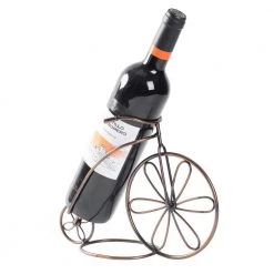 Vintage Decorative Metal Bicycle 1-Bottle Tabletop Countertop Wine Holder by Vintiquewise