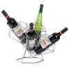 Vintage Decorative Metal Diamond Shaped Tabletop Countertop Wine 4-Bottle Holder by Vintiquewise