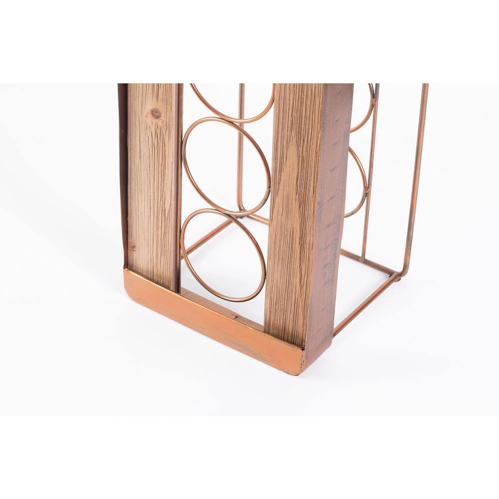 Vintage Decorative Metal Bottle Shaped Freestanding 4-Wine Bottle Holder by Vintiquewise 7 Vintage Decorative Metal Bottle Shaped Freestanding 4-Wine Bottle Holder by Vintiquewise - Image 5