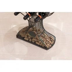 Vintage Decorative Wooden Metal Goblet Shaped Freestanding Wine Rack with Cork Holder by Vintiquewise -Camaflexi Shop vintiquewise wine racks qi003568 1f 1000