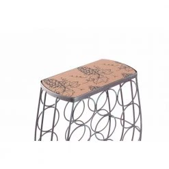 Vintage Decorative Wooden Metal Goblet Shaped Freestanding Wine Rack with Cork Holder by Vintiquewise -Camaflexi Shop vintiquewise wine racks qi003568 fa 1000