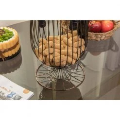 Vintage Decorative Metal Wire Goblet Shaped Freestanding Wine Bottle and Cork Holder by Vintiquewise -Camaflexi Shop vintiquewise wine racks qi003569 1f 1000