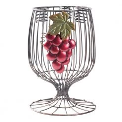 Vintage Decorative Metal Wire Goblet Shaped Freestanding Wine Bottle and Cork Holder by Vintiquewise -Camaflexi Shop vintiquewise wine racks qi003569 4f 1000