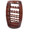 Rustic 23 Bottles Barrel Shaped Wooden Wine Rack by Vintiquewise -Camaflexi Shop vintiquewise wine racks qi003604l 64 1000