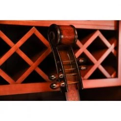 Decorative 10 Bottle Wooden Cello Shaped Wine Rack 53 in. Floor Violin by Vintiquewise 11 Decorative 10 Bottle Wooden Cello Shaped Wine Rack 53 in. Floor Violin by Vintiquewise -Camaflexi Shop vintiquewise wine racks qi003607l 1f 1000