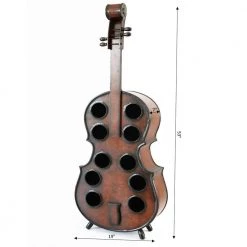 Decorative 10 Bottle Wooden Cello Shaped Wine Rack 53 in. Floor Violin by Vintiquewise 12 Decorative 10 Bottle Wooden Cello Shaped Wine Rack 53 in. Floor Violin by Vintiquewise -Camaflexi Shop vintiquewise wine racks qi003607l 44 1000