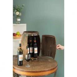 Wooden Barrel Shaped Vintage Decorative Wine Rack Storage by Vintiquewise 13 Wooden Barrel Shaped Vintage Decorative Wine Rack Storage by Vintiquewise -Camaflexi Shop vintiquewise wine racks qi003659 1f 1000