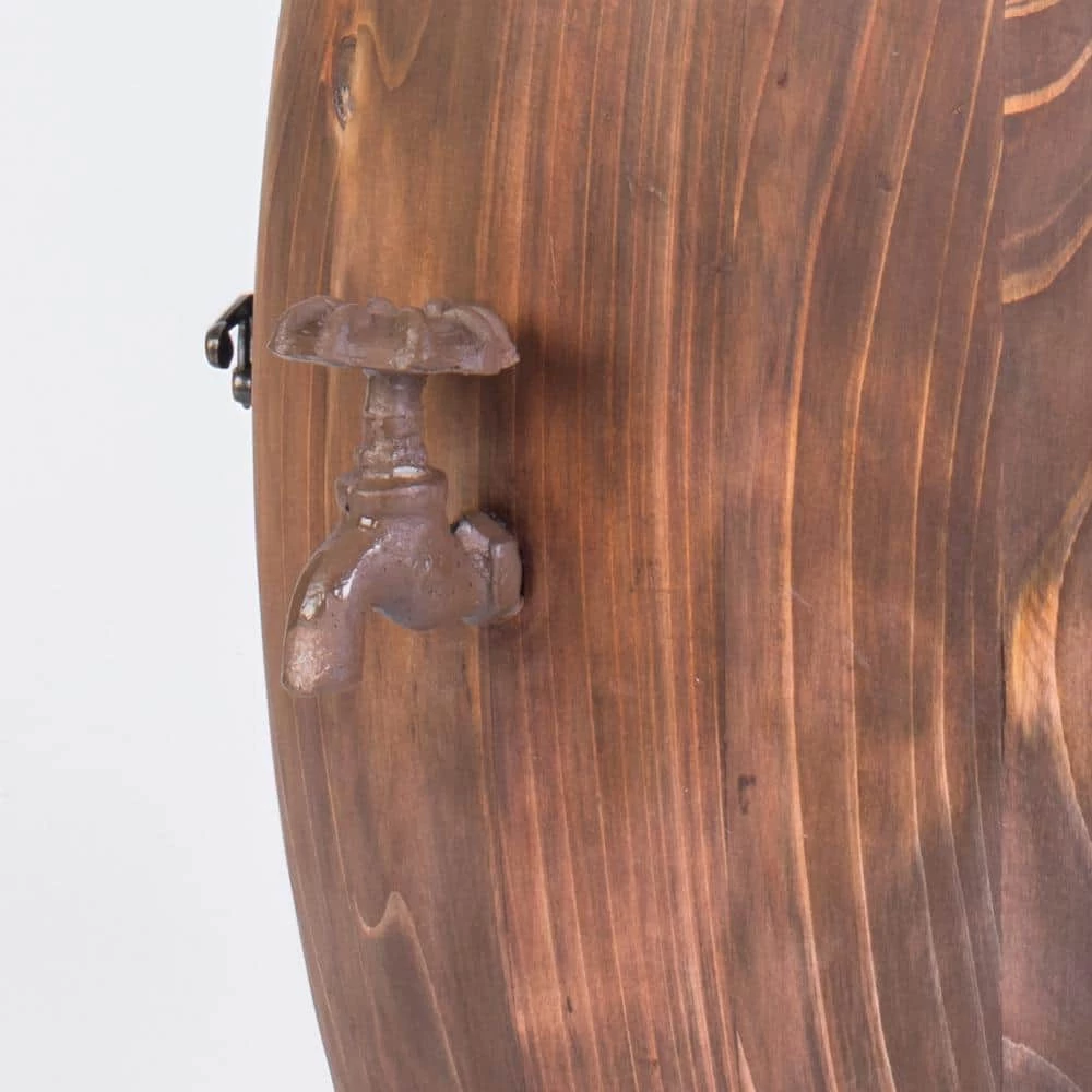 Wooden Barrel Shaped Vintage Decorative Wine Rack Storage by Vintiquewise 8 Wooden Barrel Shaped Vintage Decorative Wine Rack Storage by Vintiquewise - Image 6