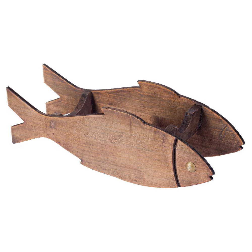 Wooden Single Bottle Fish Shaped Vintage Decorative Wine Holder by Vintiquewise 3 Wooden Single Bottle Fish Shaped Vintage Decorative Wine Holder by Vintiquewise