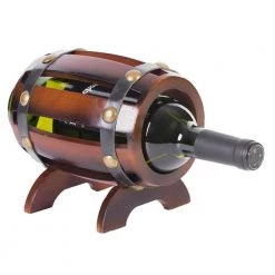 Wooden Single Bottle Wine Barrel Shaped Vintage Decorative Wine Holder by Vintiquewise 13 Wooden Single Bottle Wine Barrel Shaped Vintage Decorative Wine Holder by Vintiquewise -Camaflexi Shop vintiquewise wine racks qi003661 31 1000