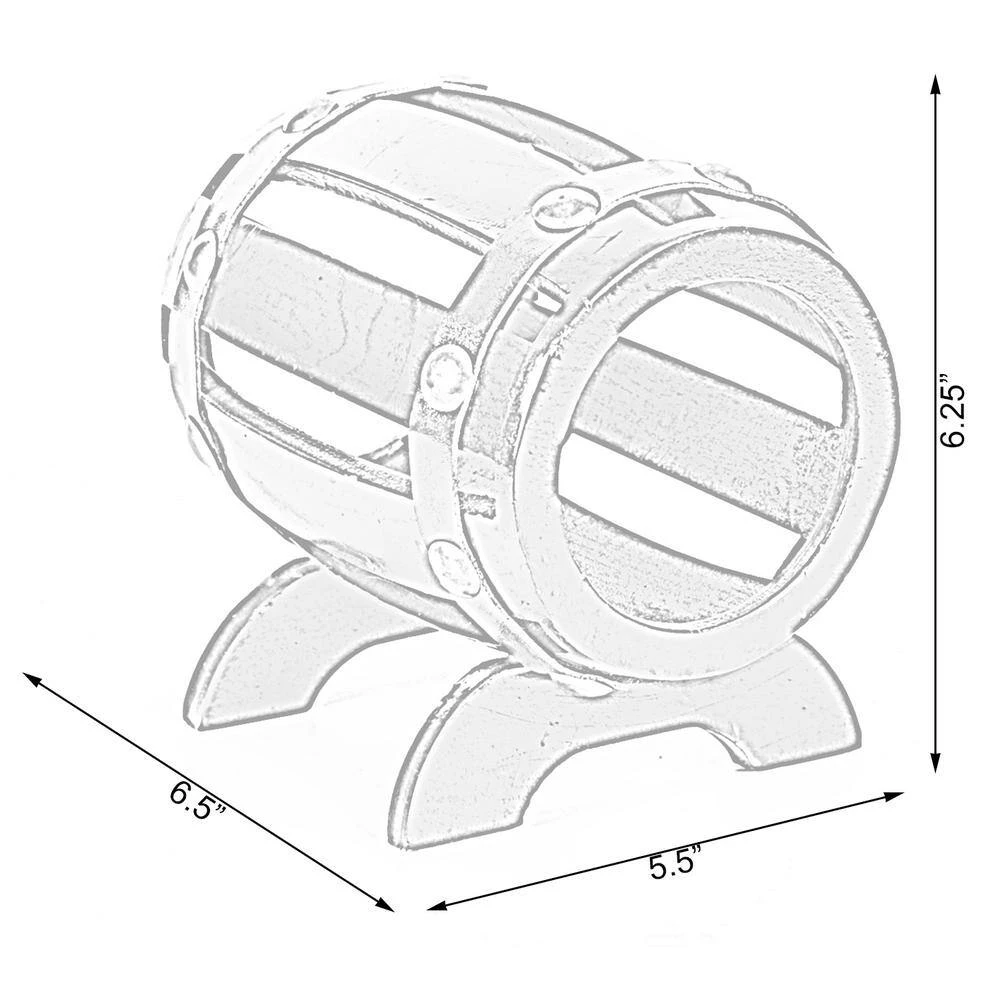 Wooden Single Bottle Wine Barrel Shaped Vintage Decorative Wine Holder by Vintiquewise 7 Wooden Single Bottle Wine Barrel Shaped Vintage Decorative Wine Holder by Vintiquewise - Image 5