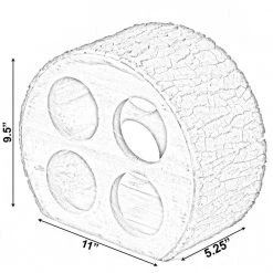 Round Wood Log Style with Bark 4-Bottle Countertop Wine Rack Holder by Vintiquewise -Camaflexi Shop vintiquewise wine racks qi003887 1f 1000