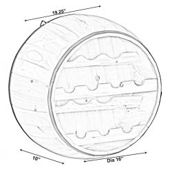 Wooden Brown Hanging Wine Barrel Wine Rack 7 Bottle Capacity by Vintiquewise -Camaflexi Shop vintiquewise wine racks qi003949 4f 1000
