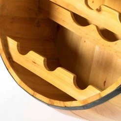 Wooden Brown Hanging Wine Barrel Wine Rack 7 Bottle Capacity by Vintiquewise -Camaflexi Shop vintiquewise wine racks qi003949 fa 1000