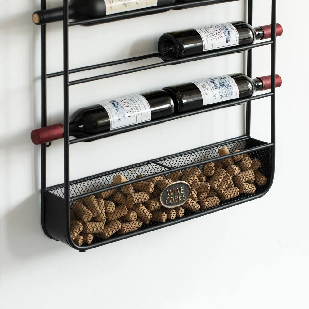 Big Vintage Decorative Metal-Bottle Shaped Wine Rack for Living Room Dining or Entryway by Vintiquewise 5 Big Vintage Decorative Metal-Bottle Shaped Wine Rack for Living Room Dining or Entryway by Vintiquewise - Image 3