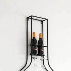 Big Vintage Decorative Metal-Bottle Shaped Wine Rack for Living Room Dining or Entryway by Vintiquewise 14 Big Vintage Decorative Metal-Bottle Shaped Wine Rack for Living Room Dining or Entryway by Vintiquewise -Camaflexi Shop vintiquewise wine racks qi004275 fa 1000