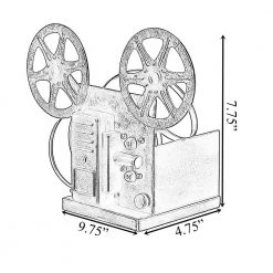 Decorative Vintage Single-Bottle Bronze Metal Film Projector Wine Wine Rack for Tabletop or Countertop by Vintiquewise -Camaflexi Shop vintiquewise wine racks qi004536 1f 1000