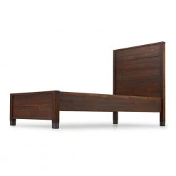 Baja Brown Walnut Twin Size Panel Headboard Platform Bed by Camaflexi -Camaflexi Shop walnut camaflexi panel beds bj110 44 1000