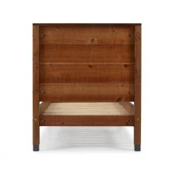 Baja Brown Walnut Twin Size Panel Headboard Platform Bed by Camaflexi -Camaflexi Shop walnut camaflexi panel beds bj110 66 1000