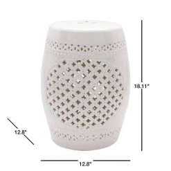 Decarolous White Stool by Artistic Weavers 10 Decarolous White Stool by Artistic Weavers -Camaflexi Shop white artistic weavers end side tables s00151092639 40 1000