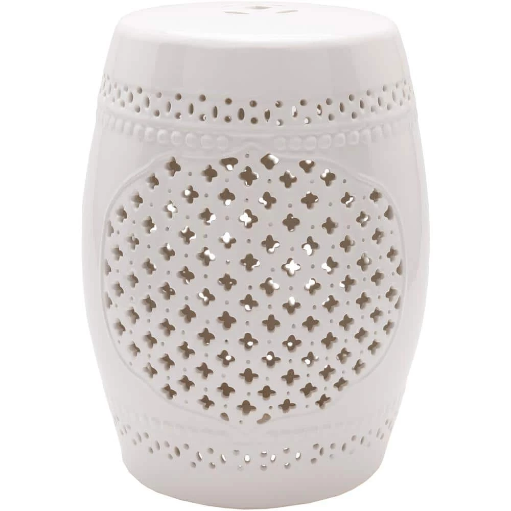 Decarolous White Stool by Artistic Weavers 3 Decarolous White Stool by Artistic Weavers