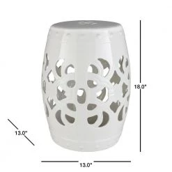 Uwori White Stool by Artistic Weavers -Camaflexi Shop white artistic weavers end side tables s00151093414 40 1000