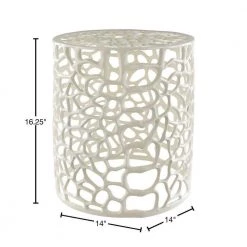 Oenthu 16.25 in. Stool in White by Artistic Weavers -Camaflexi Shop white artistic weavers end side tables s00161005928 40 1000