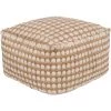 Yiso White Accent Pouf Ottoman by Artistic Weavers