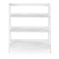 Mid Century Modern 36 in Wide White Solid Wood 3 Shelf Open Bookcase by Camaflexi 13 Mid Century Modern 36 in Wide White Solid Wood 3 Shelf Open Bookcase by Camaflexi -Camaflexi Shop white camaflexi bookcases bookshelves mds03 1f 1000