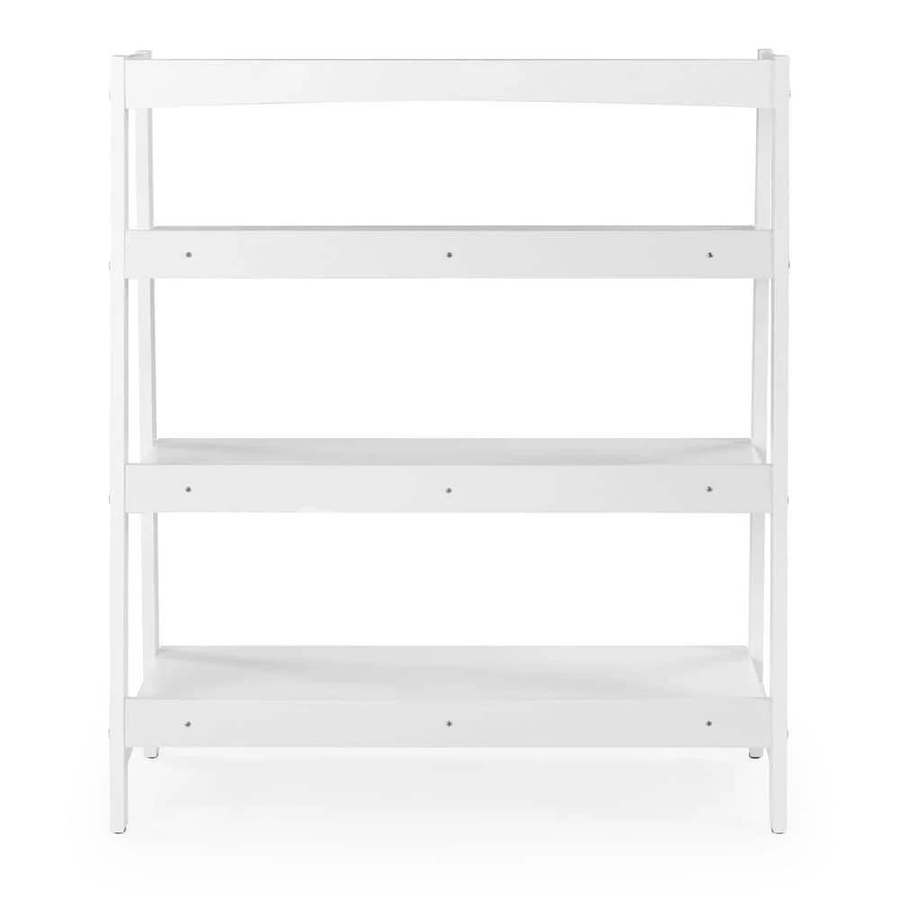 Mid Century Modern 36 in Wide White Solid Wood 3 Shelf Open Bookcase by Camaflexi 6 Mid Century Modern 36 in Wide White Solid Wood 3 Shelf Open Bookcase by Camaflexi - Image 4