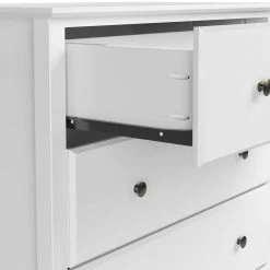 Shaker Style 5-Drawers White Chest of Drawers 48.75 H x 34.5 W x 19.25 D by Camaflexi -Camaflexi Shop white camaflexi chest of drawers shk203 77 1000