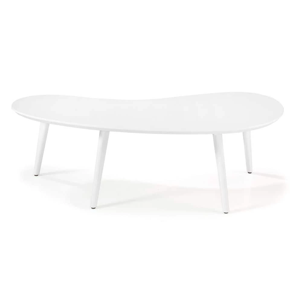 Mid Century Modern 47.25 in White Abstract Solid Wood Coffee Table by Camaflexi 9 Mid Century Modern 47.25 in White Abstract Solid Wood Coffee Table by Camaflexi - Image 8