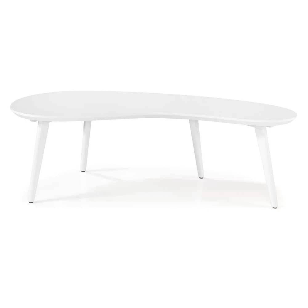 Mid Century Modern 47.25 in White Abstract Solid Wood Coffee Table by Camaflexi 11 Mid Century Modern 47.25 in White Abstract Solid Wood Coffee Table by Camaflexi - Image 10