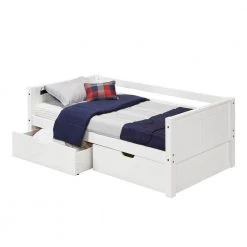 Panel White Twin Size Daybed with Drawers by Camaflexi