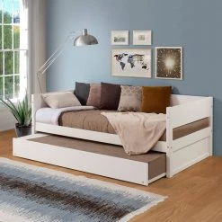 Tribeca White Twin Size Daybed with Trundle by Camaflexi -Camaflexi Shop white camaflexi daybeds t1603 40 1000