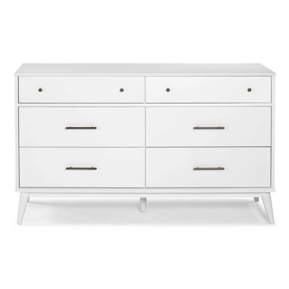 Mid-Century 6-Drawer White Dresser by Camaflexi 8 Mid-Century 6-Drawer White Dresser by Camaflexi - Image 6