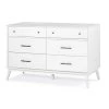 Mid-Century 6-Drawer White Dresser by Camaflexi -Camaflexi Shop white camaflexi dressers md1703 64 1000