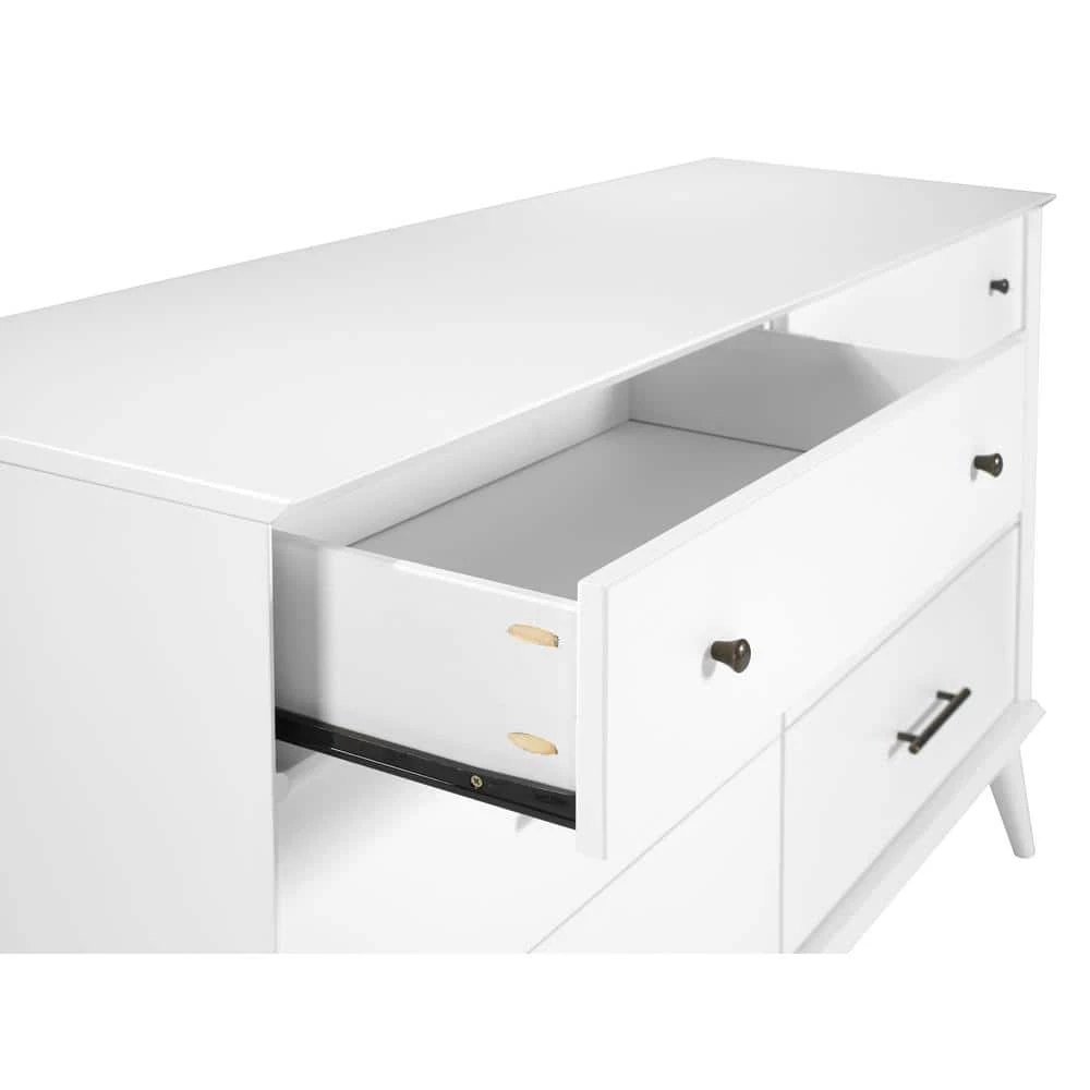 Mid-Century 6-Drawer White Dresser by Camaflexi 6 Mid-Century 6-Drawer White Dresser by Camaflexi - Image 4