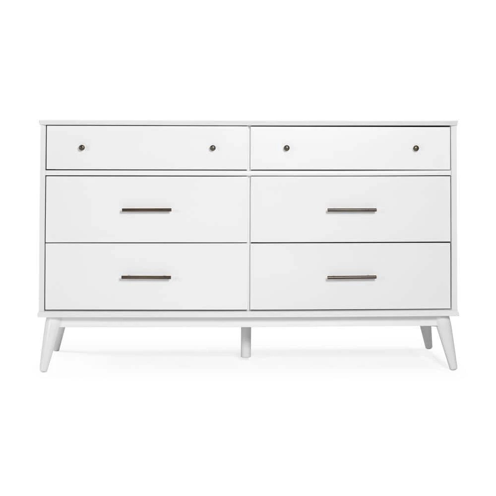 Mid-Century 6-Drawer White Dresser by Camaflexi 7 Mid-Century 6-Drawer White Dresser by Camaflexi - Image 5