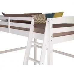 Tribeca White Twin Size High Loft Bed with Desk by Camaflexi -Camaflexi Shop white camaflexi loft beds t1403dt fa 1000