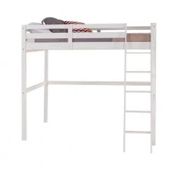 Tribeca White Full Size High Loft Bed by Camaflexi -Camaflexi Shop white camaflexi loft beds t1403f 4f 1000