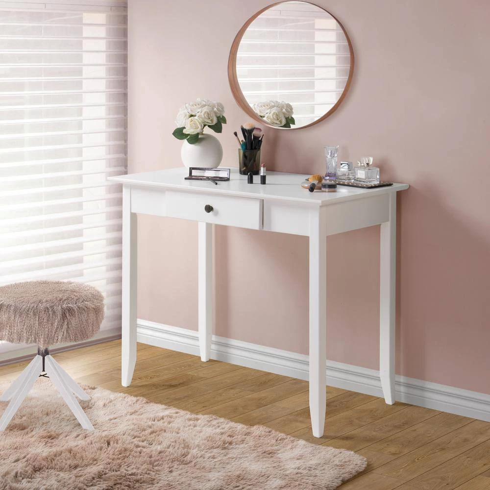 White Shaker Vanity Table with Drawer 30.5 in. x 36 in. x 20 in. by Camaflexi 8 White Shaker Vanity Table with Drawer 30.5 in. x 36 in. x 20 in. by Camaflexi - Image 6