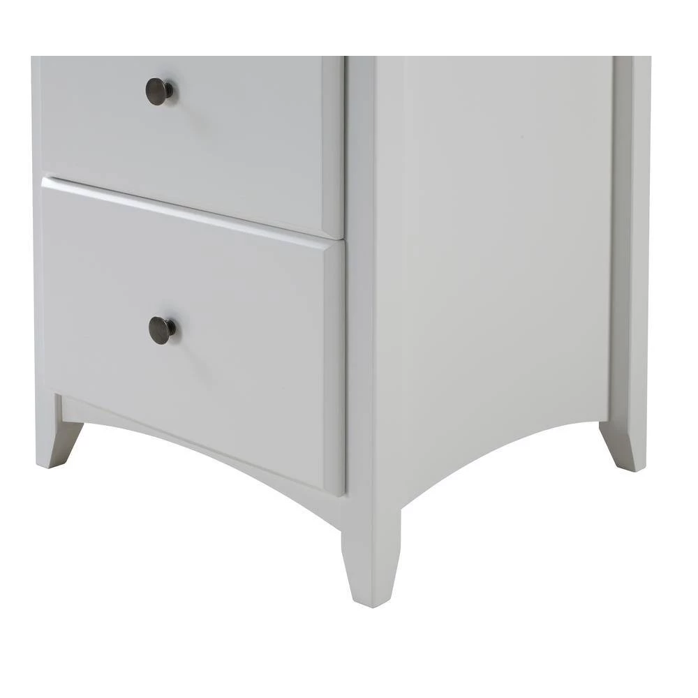 Shaker 2-Drawer White Style Night Stand by Camaflexi 4 Shaker 2-Drawer White Style Night Stand by Camaflexi - Image 2