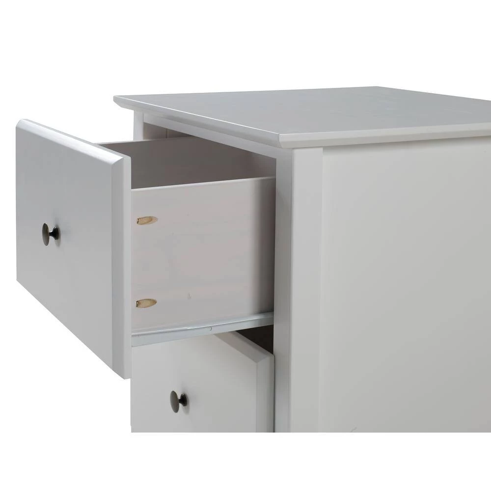 Shaker 2-Drawer White Style Night Stand by Camaflexi 7 Shaker 2-Drawer White Style Night Stand by Camaflexi - Image 5