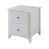 Shaker 2-Drawer White Style Night Stand by Camaflexi