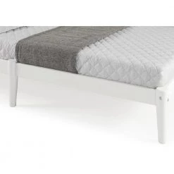 Mid-Century Modern White Twin Size Slatted Headboard Platform Bed by Camaflexi -Camaflexi Shop white camaflexi platform beds md103 1f 1000