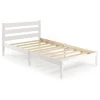 Mid-Century Modern White Twin Size Slatted Headboard Platform Bed by Camaflexi -Camaflexi Shop white camaflexi platform beds md103 64 1000
