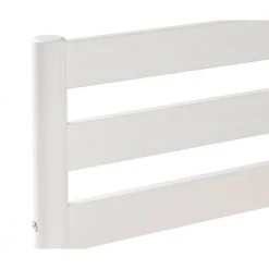 Mid-Century Modern White Twin Size Slatted Headboard Platform Bed by Camaflexi -Camaflexi Shop white camaflexi platform beds md103 fa 1000